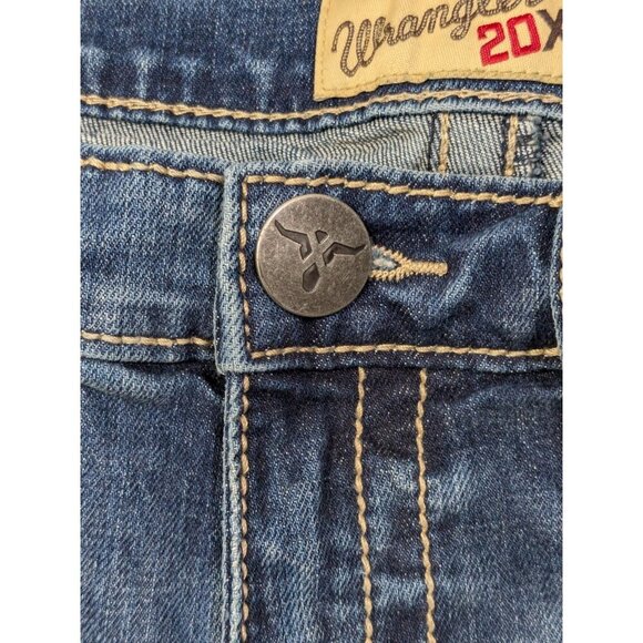 Wrangler 20X Style 42 Vintage Boot Jeans Mens 32x32 (Meas 31x29.5) Western Blue - Picture 15 of 16